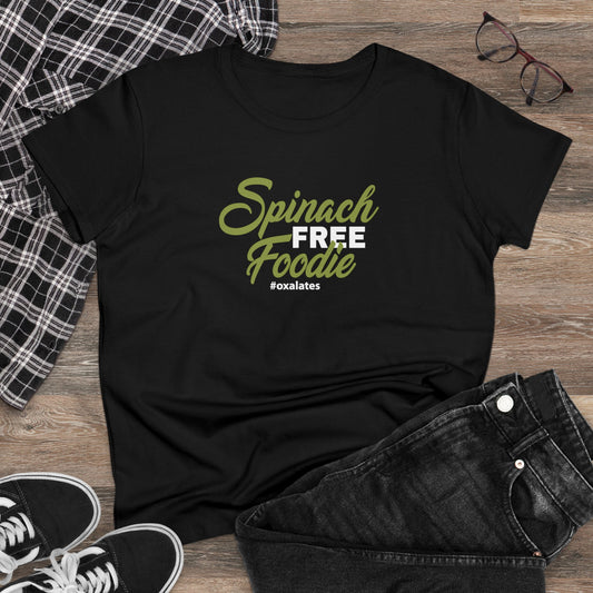 Spinach Free Foodie Oxalate T Shirt, Women's Midweight Cotton Tee
